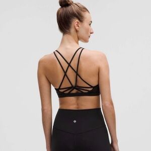 Women's Black Nulu Strappy Sports Bra